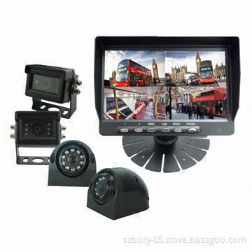 Hot Car Reversing Camera System with 7-inch Digital LCD Quad Monitor & Car Backup Cameras